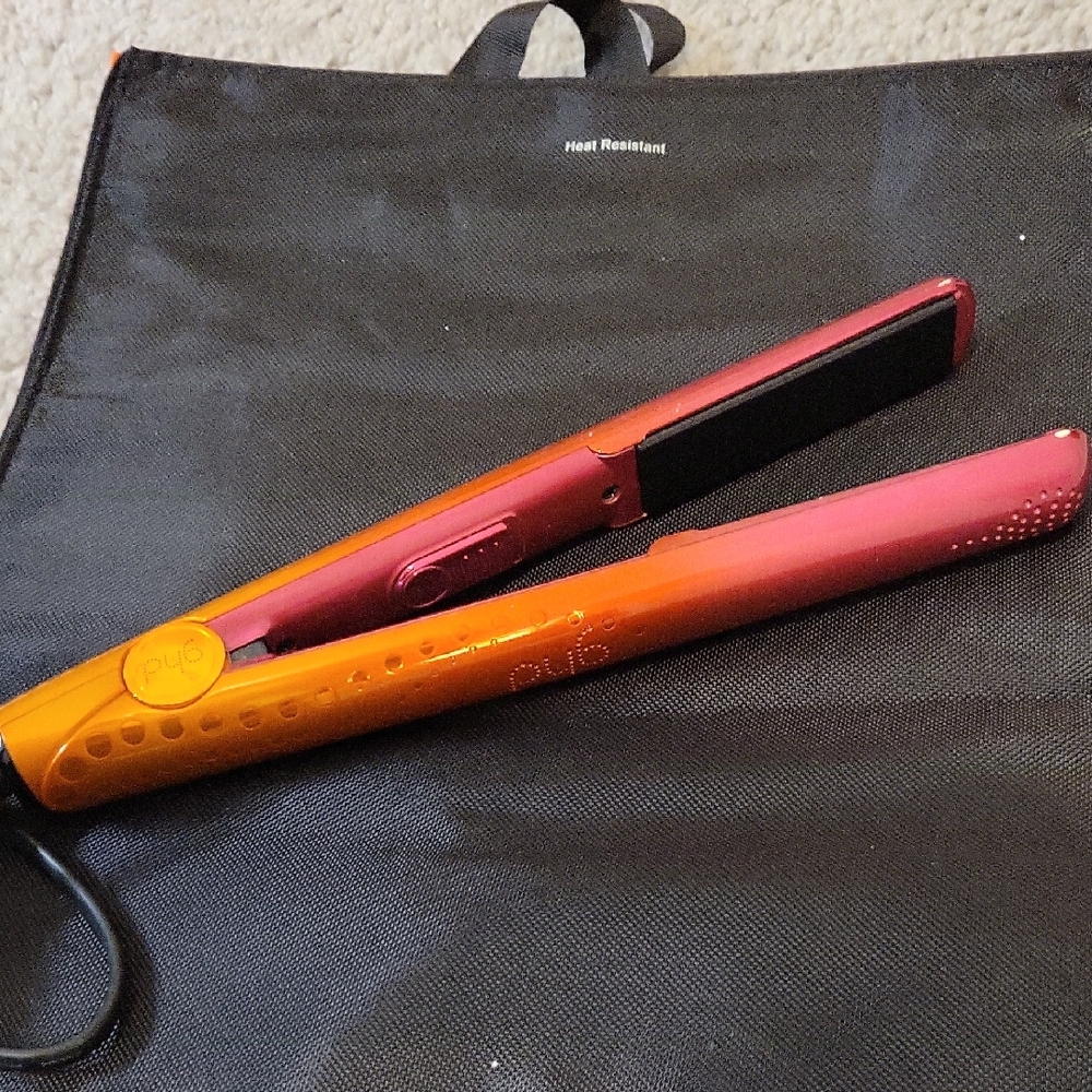 Genuine GHD hair Straightener Flat Iron - Pink And Orange Metallic